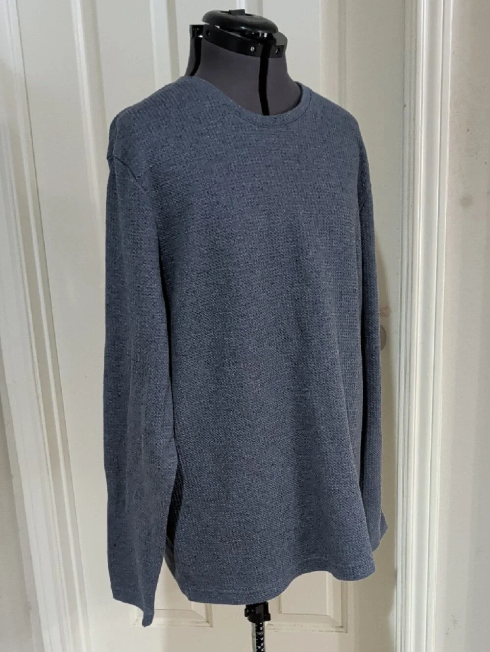 English Laundry Men's Textured Crewneck Sweater in Slate Blue XL